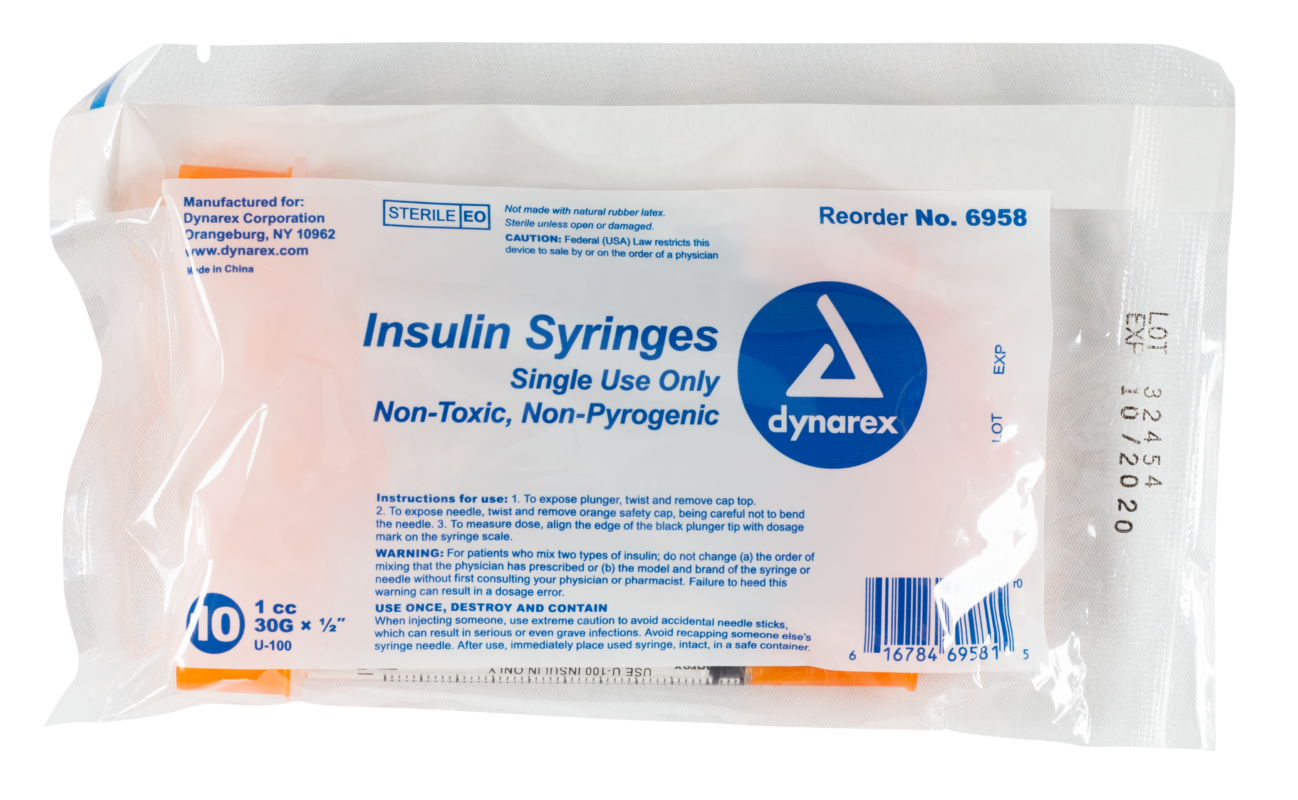 Insulin Syringes Dynarex 6958 Ocean Medical Supply