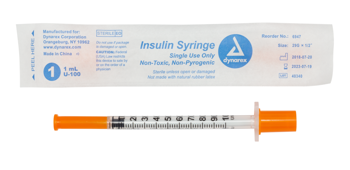 Insulin Syringes Dynarex 6947 Ocean Medical Supply 